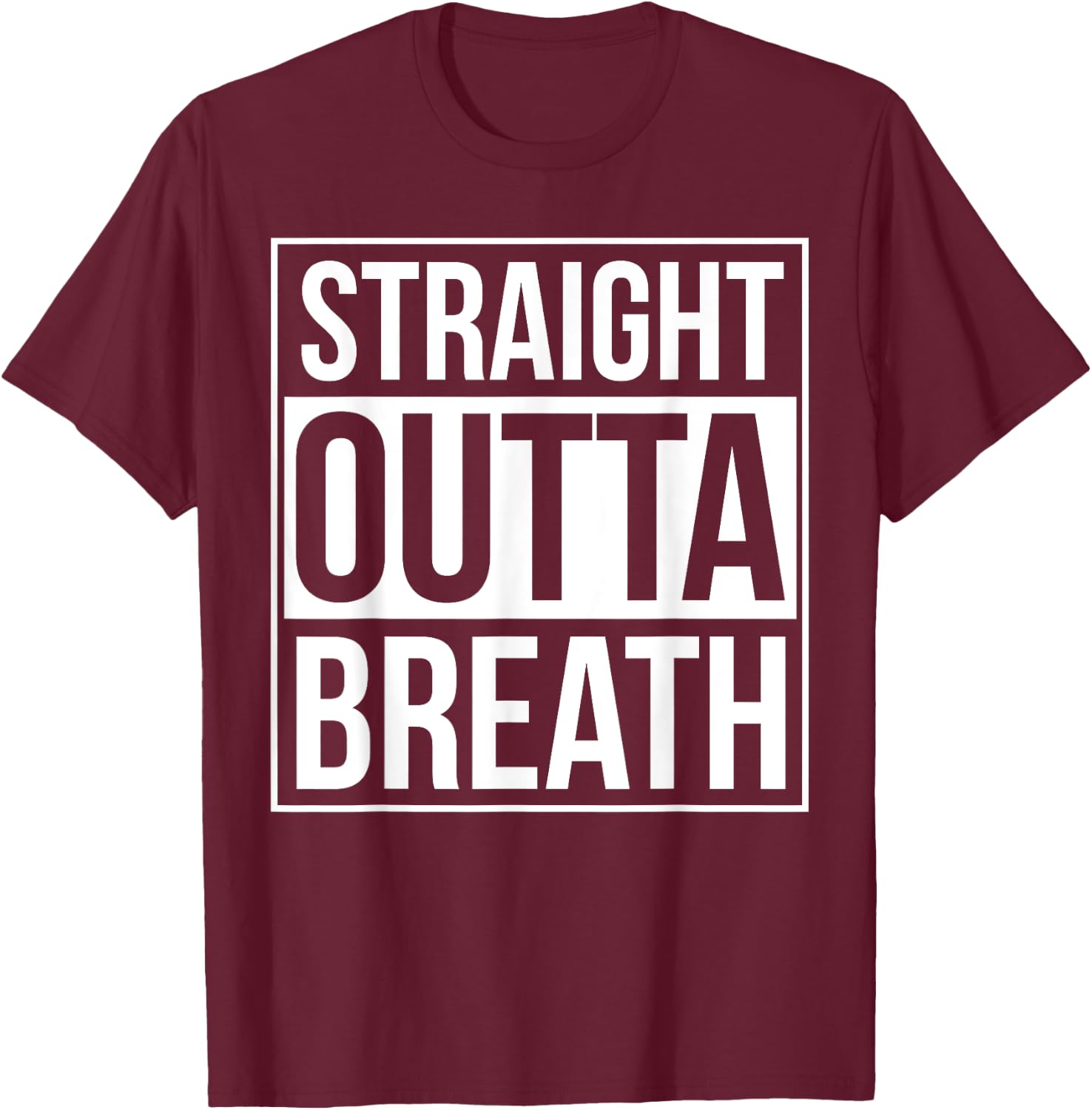 Straight Outta Breath Funny Choir Marching Band Director T-Shirt - T-Shirt | Maroon