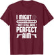 Vasectomy Funny I Might Shoot Blanks But Perfect Aim T-Shirt - T-Shirt | Maroon