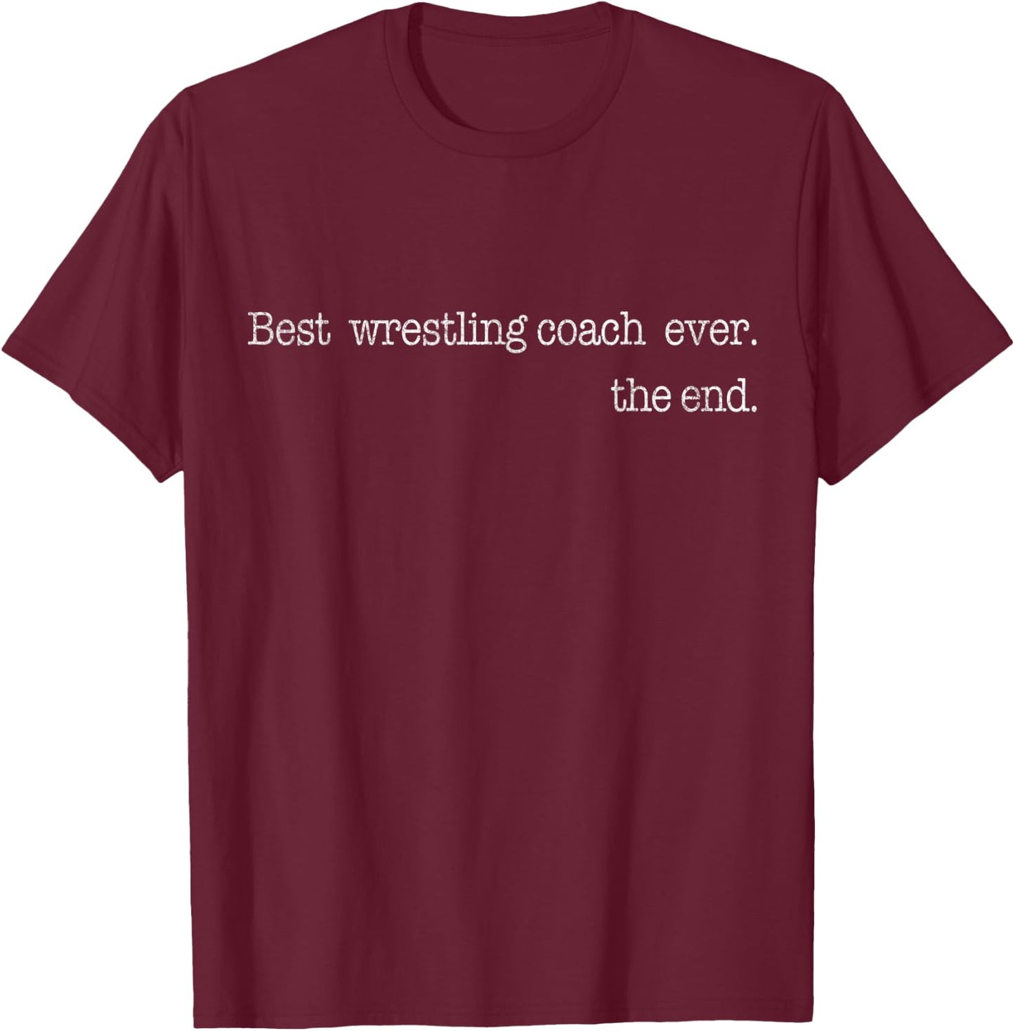 Best Wrestling Coach Scholastic Wrestling Folkstyle Retro T-Shirt - T-Shirt | Maroon