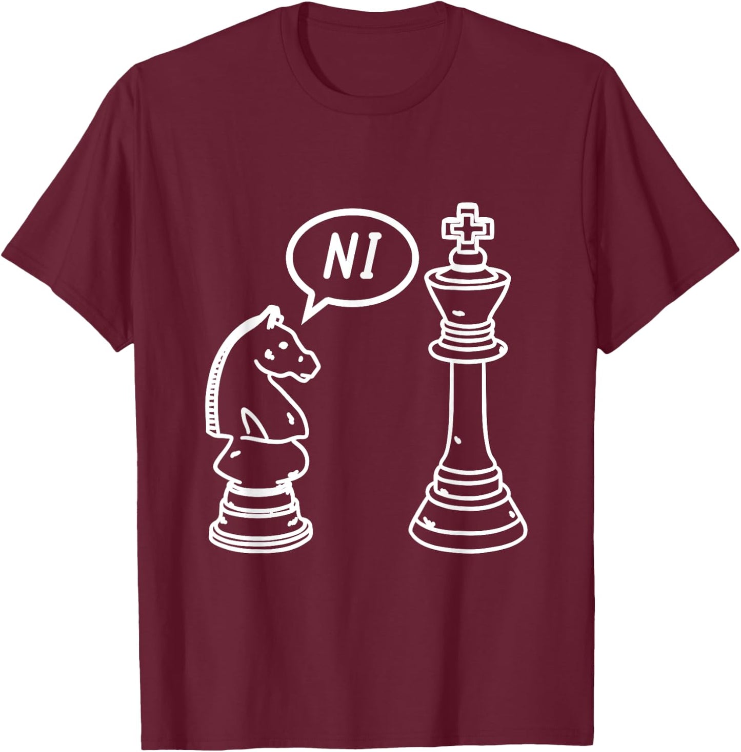 Checker Knight Ni T-Shirt - T-Shirt | Maroon