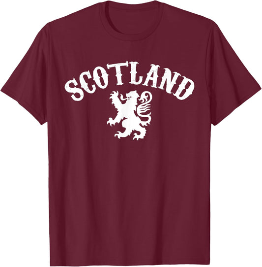 Scotland Scottish Lion T-Shirt - T-Shirt | Maroon
