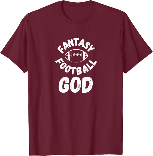 Fantasy Football God T-Shirt - T-Shirt | Maroon