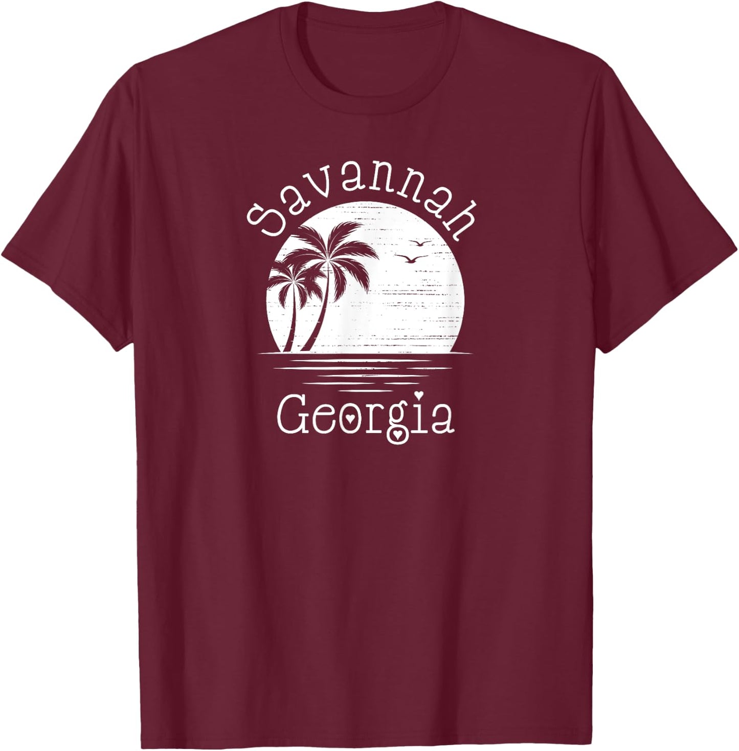 Savannah Georgia T-Shirt - T-Shirt | Maroon