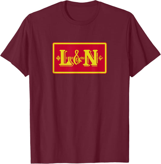 Retro Railroad Louisville and Nashville Railway T-Shirt - T-Shirt | Maroon