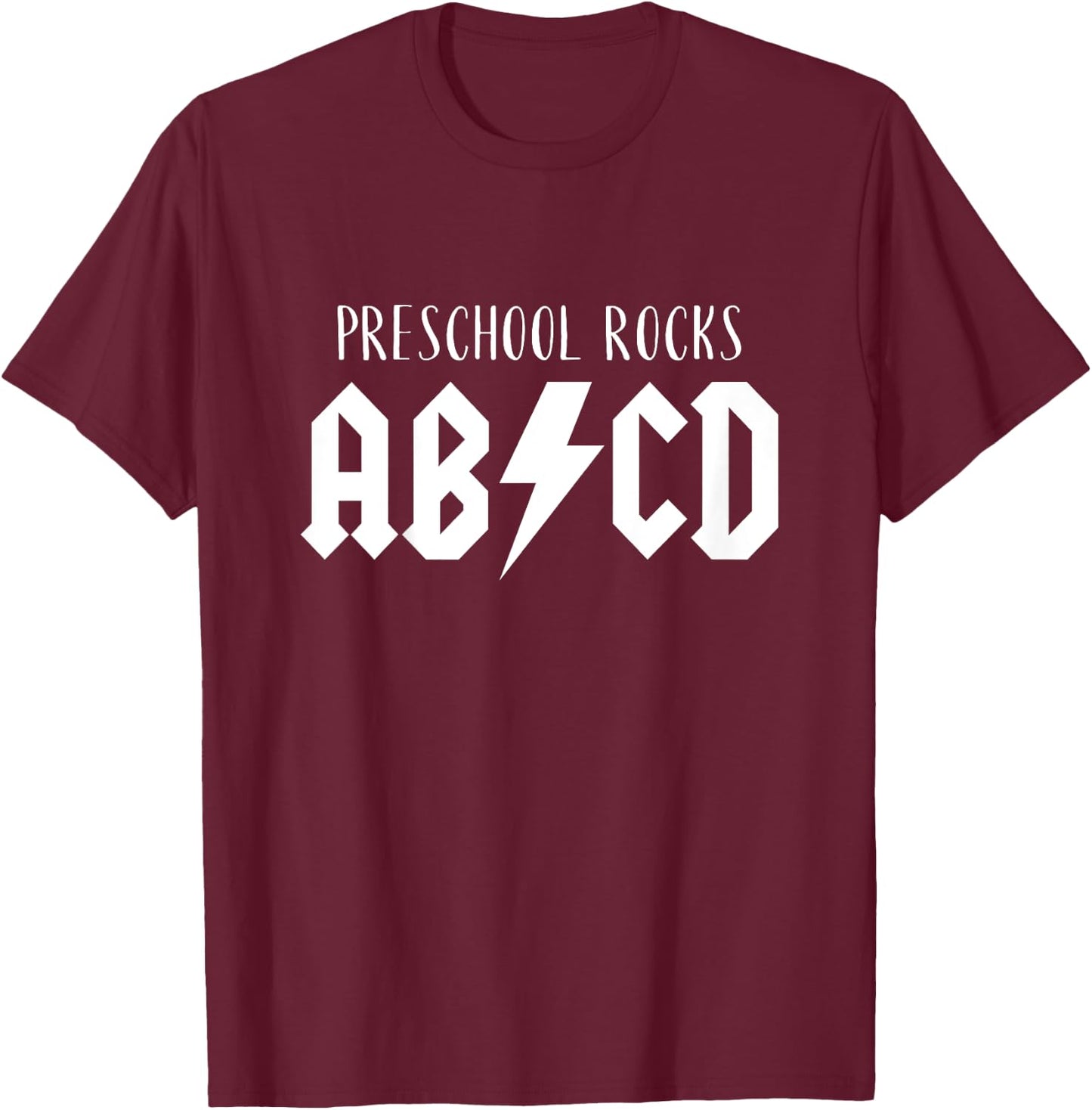 Preschool Rocks for Boys ABCD Rock First Day of Preschool T-Shirt - T-Shirt | Maroon