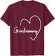 Grandmommy Heart Grandma Christmas Mother'S Day T-Shirt - T-Shirt | Maroon