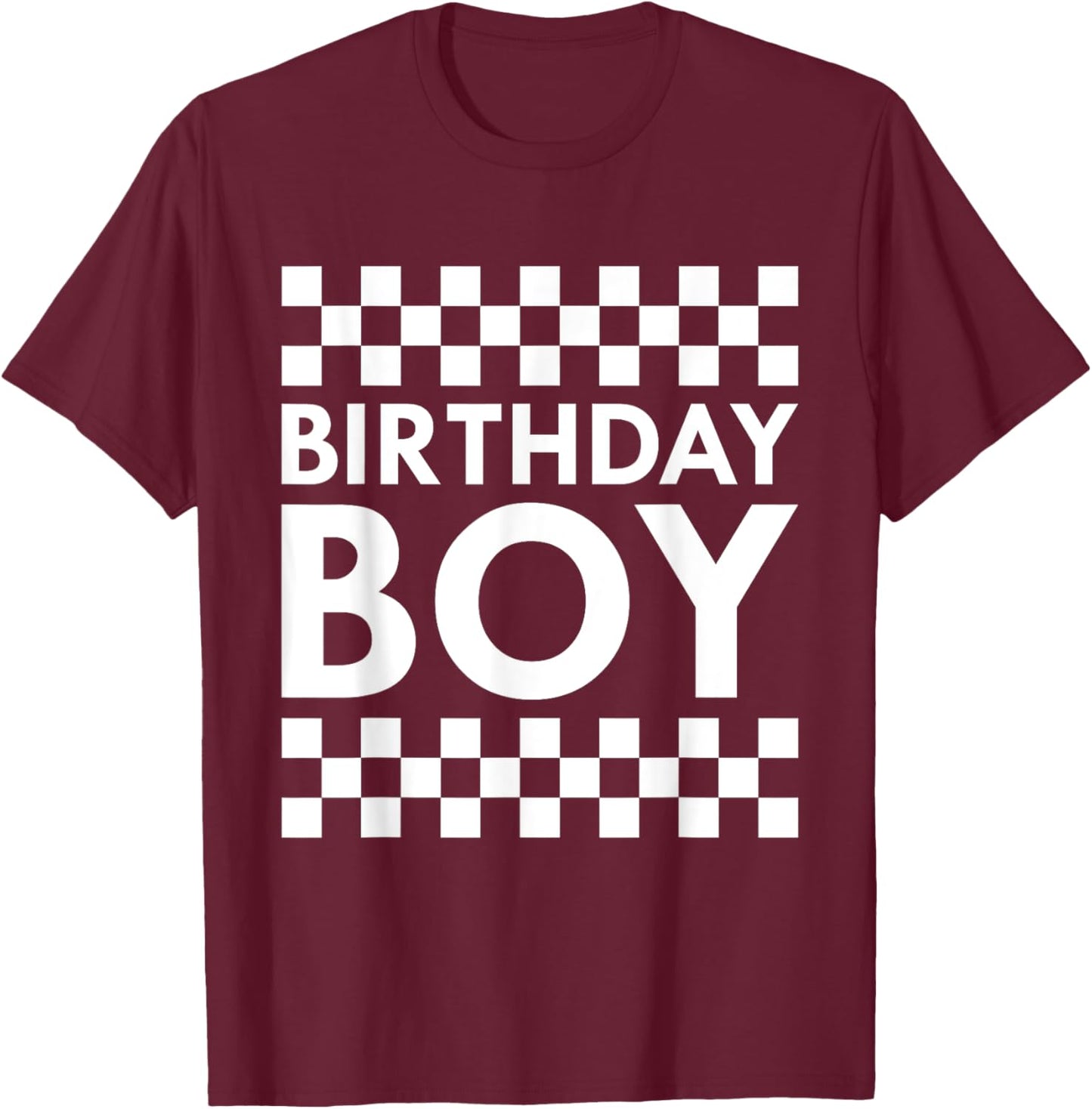 Pit Crew Birthday Boy Family Matching Racing Birthday Boy T-Shirt - T-Shirt | Maroon