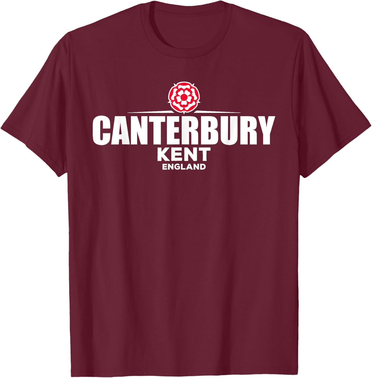 Canterbury Kent England T-Shirt - T-Shirt | Maroon