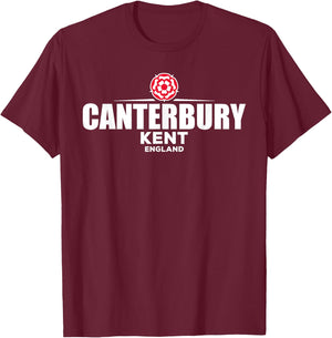 Canterbury Kent England T-Shirt - T-Shirt | Maroon
