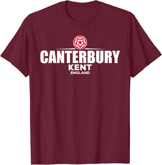 Canterbury Kent England T-Shirt - T-Shirt | Maroon