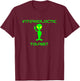 Intergalactic Tourist Funny Green Alien UFO Retro Peace T-Shirt - T-Shirt | Maroon