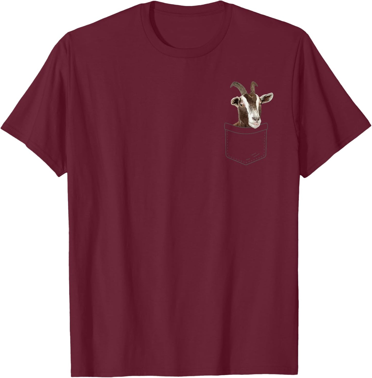 Cool Goat Women Pocket Goat Whisperer Farm Animal T-Shirt - T-Shirt | Maroon