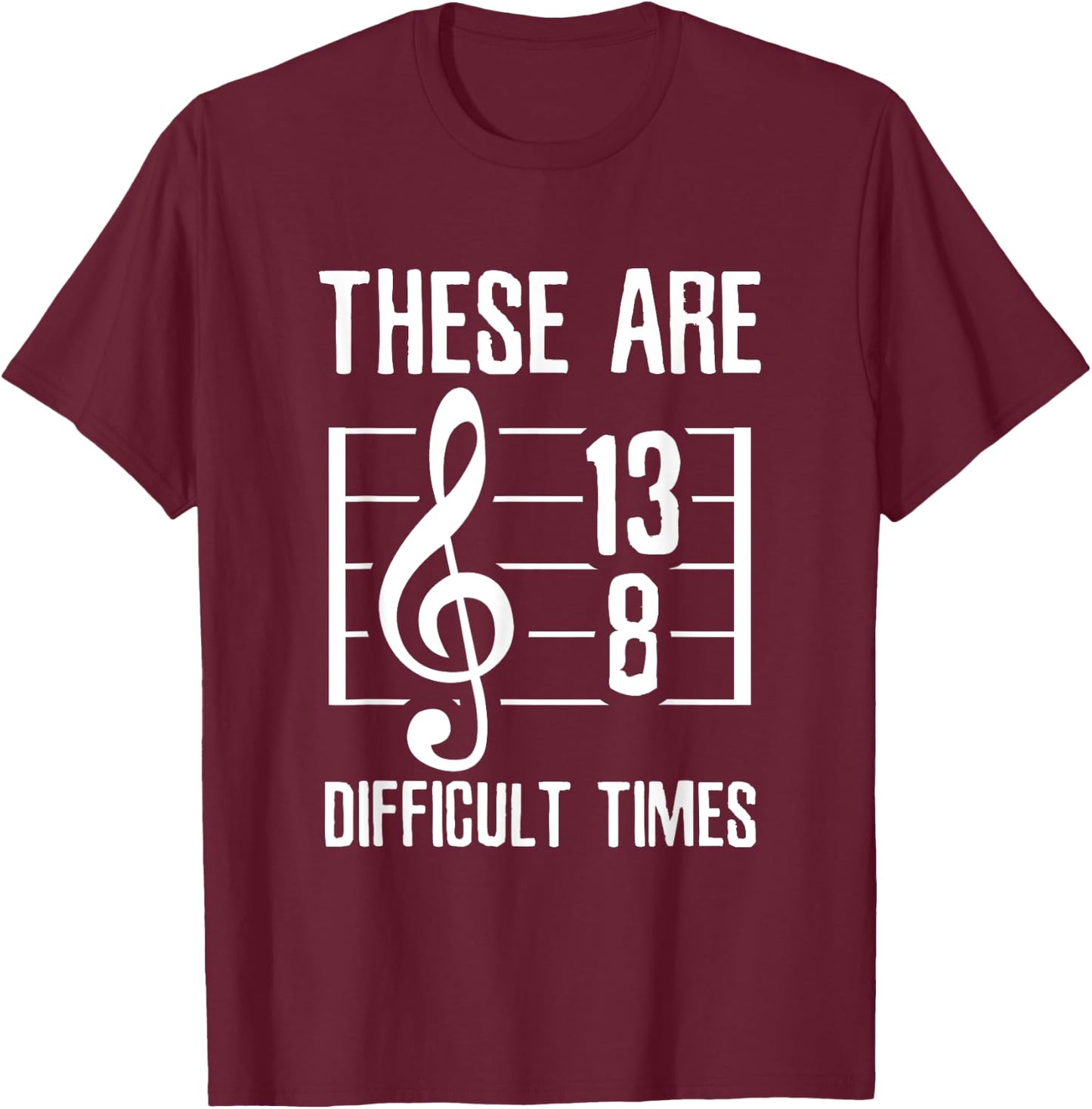 Sarcastic Music Sheet with notes T-Shirt - T-Shirt | Maroon