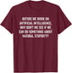 Before We Work On Artificial Intelligence, Funny, Jokes T-Shirt - T-Shirt | Maroon