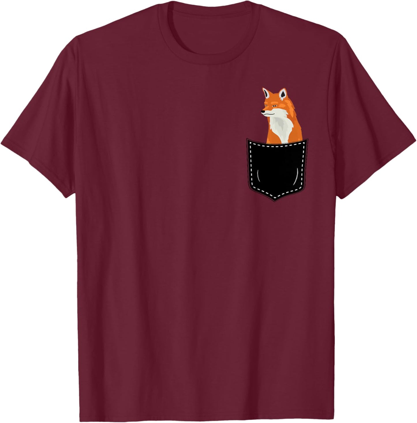 Fox In The Pocket Perfect for Fox Lovers T-Shirt - T-Shirt | Maroon
