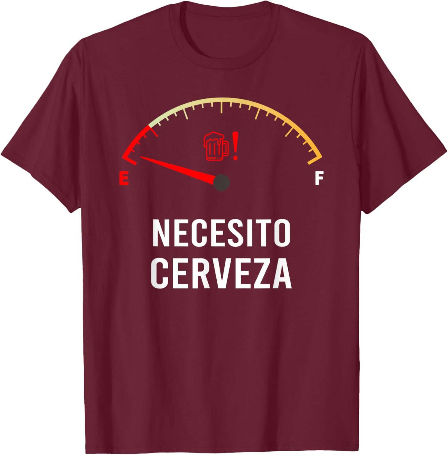 Necesito Cerveza Funny Spanish quote I Need Beer T-Shirt - T-Shirt | Maroon