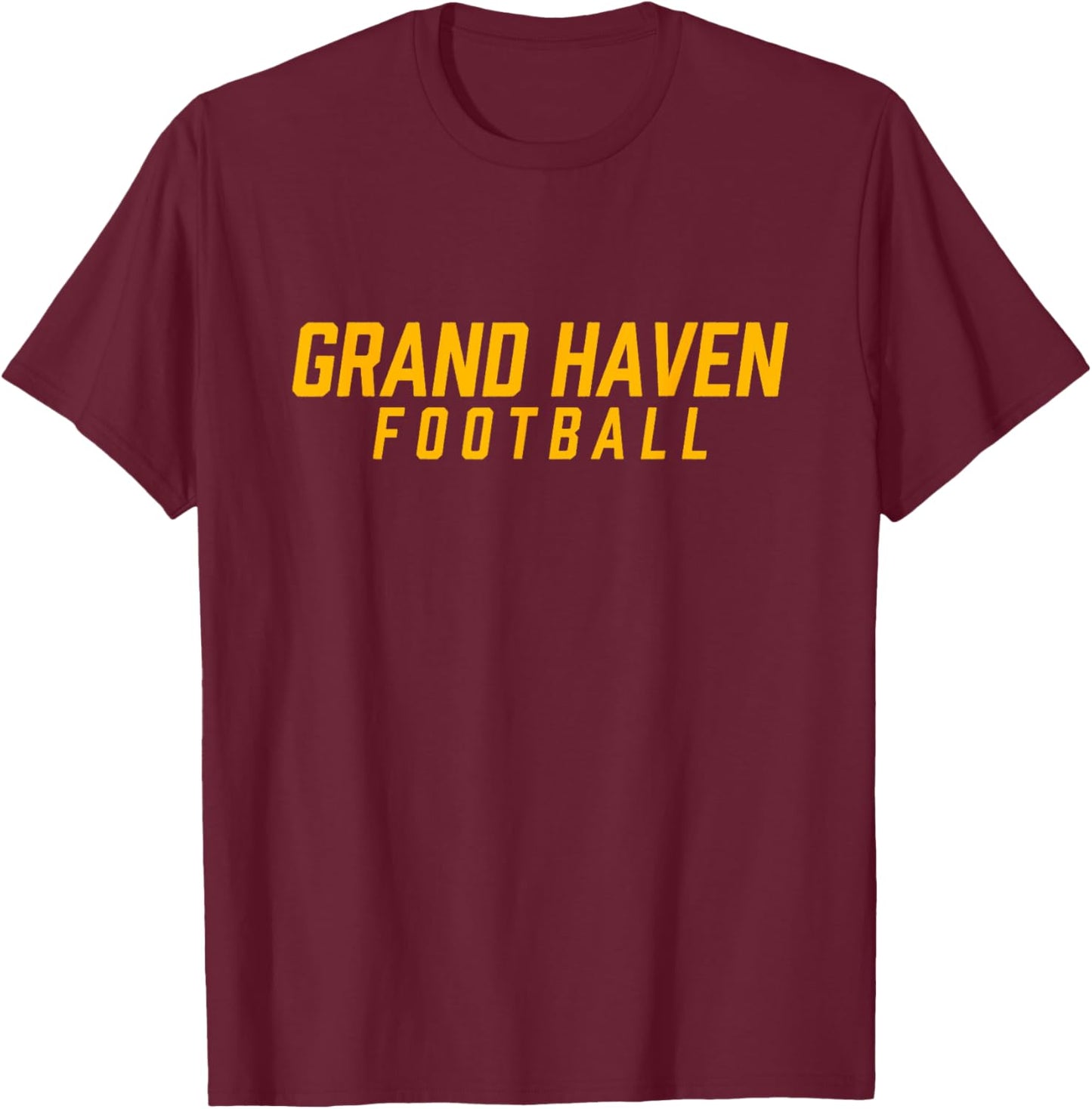 Grand Haven High School Football Team T-Shirt - T-Shirt | Maroon