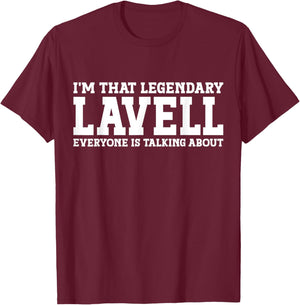 Lavell Personal Name First Name Funny Lavell T-Shirt - T-Shirt | Maroon