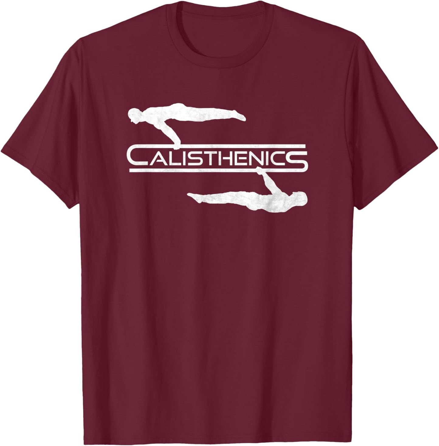 Calisthenics Planche Front Lever Street Workout T-Shirt - T-Shirt | Maroon