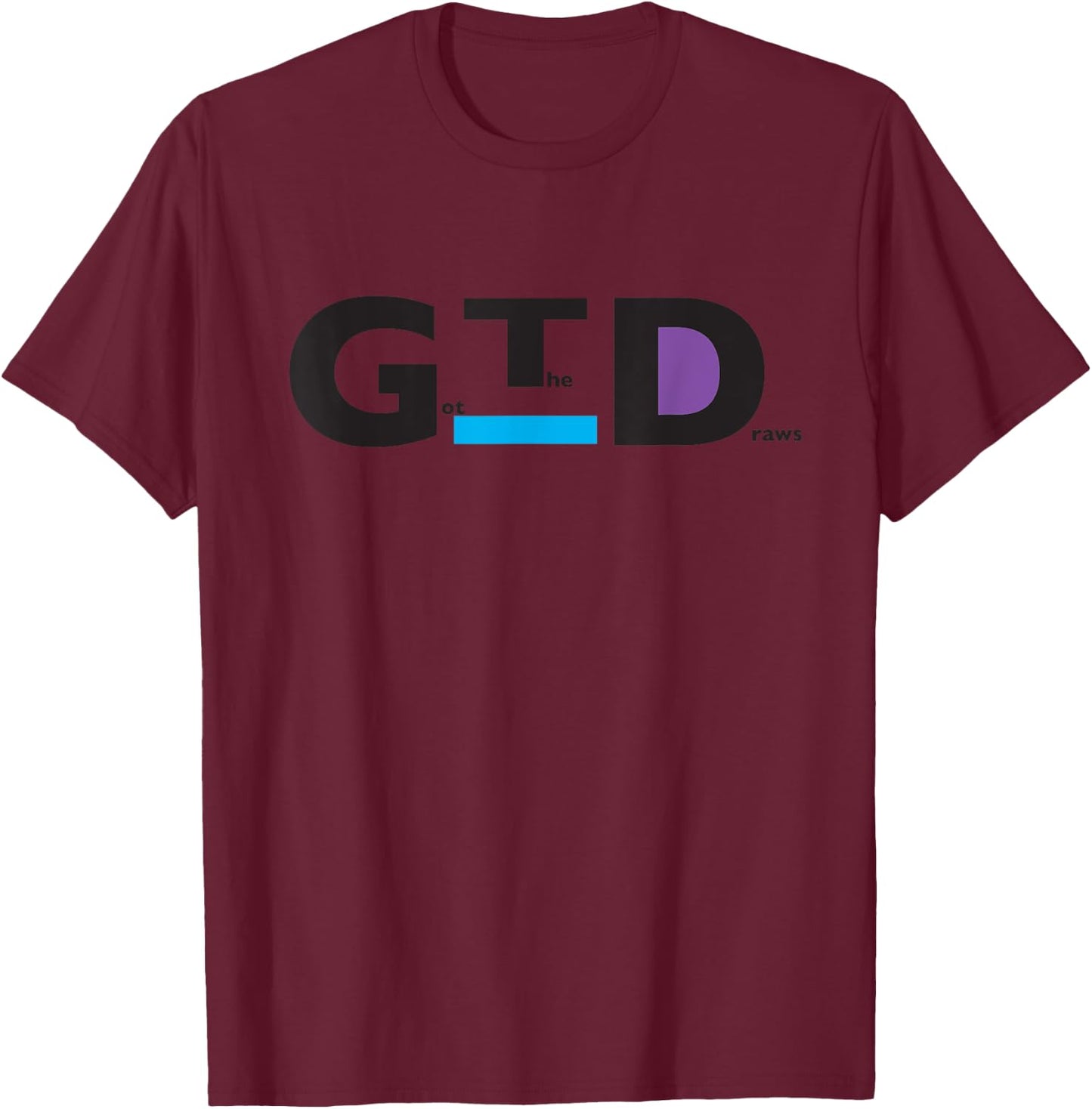 GTD Got The Draws 90s Style T-Shirt - T-Shirt | Maroon