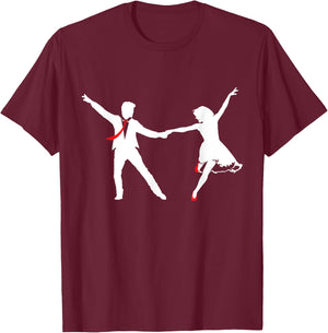 Swing Dance Couple - Dance School Swing Dance Swing Music Dancing T-Shirt - T-Shirt | Maroon