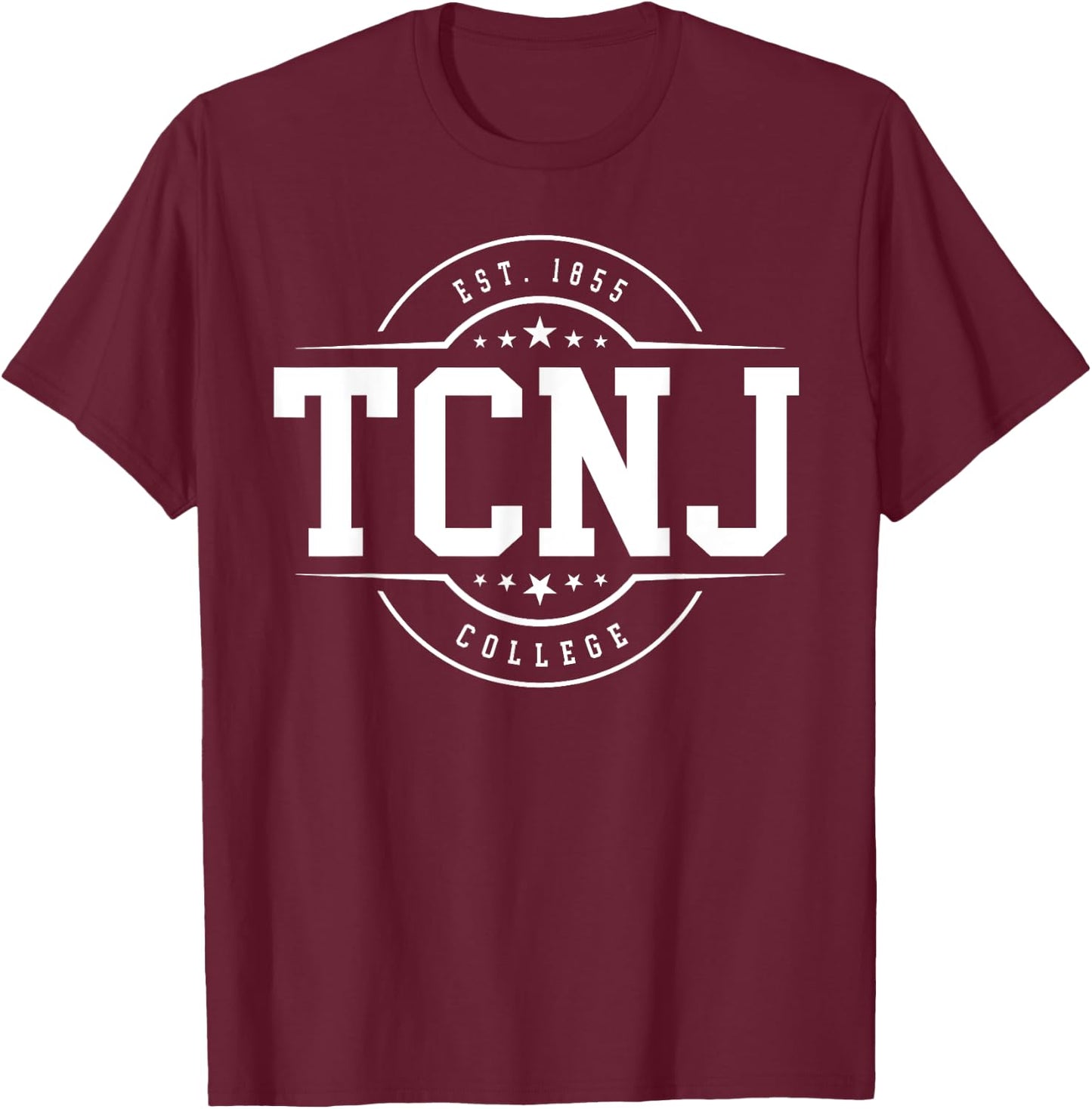 TCNJ The College of New Jersey Arch Vintage Classic Design T-Shirt - T-Shirt | Maroon