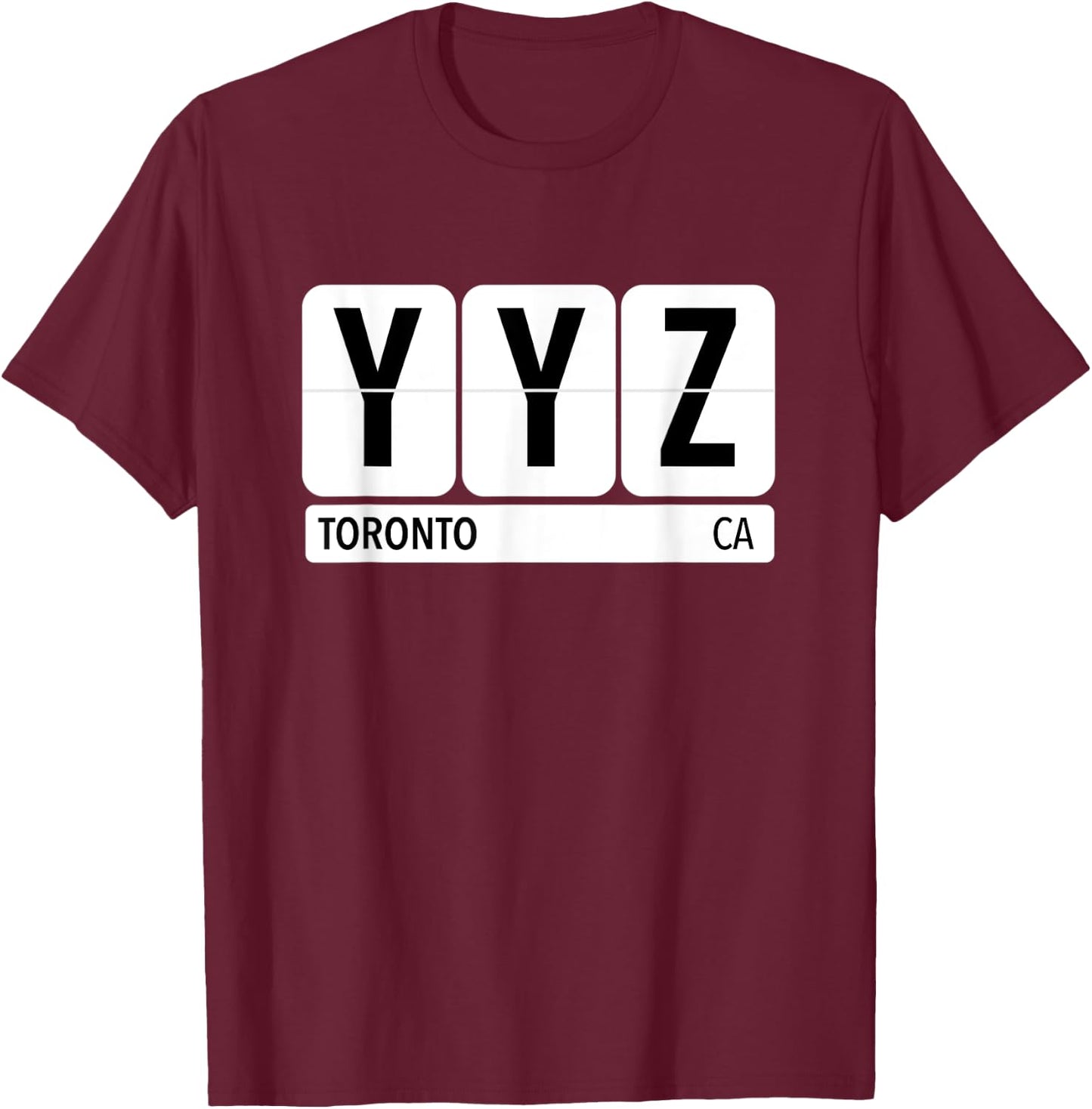 YYZ Toronto Canada Travel Souvenir CA Traveler Vintage City T-Shirt - T-Shirt | Maroon