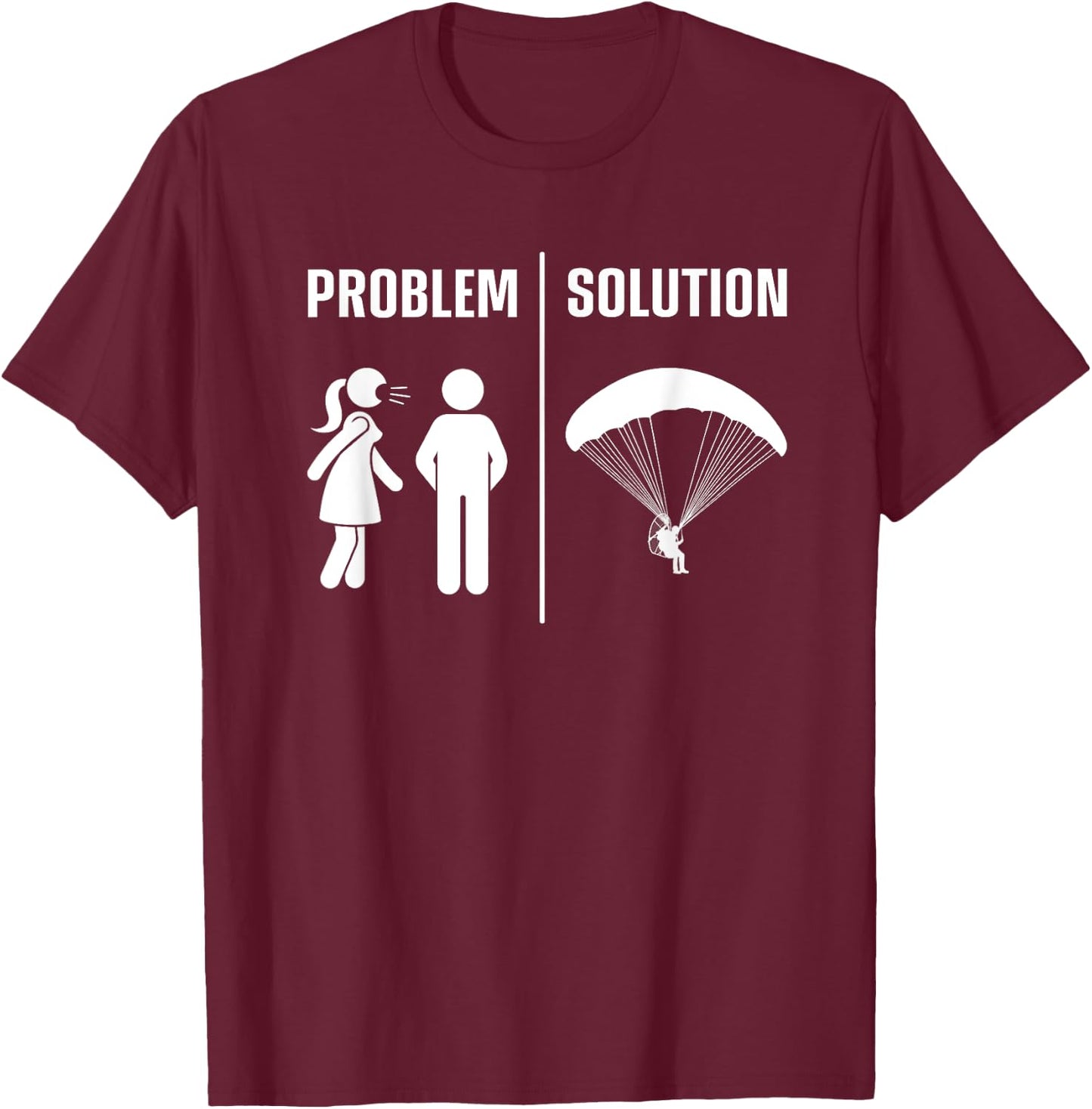 Paramotor Design Husband Paramotoring PPG Paramotor T-Shirt - T-Shirt | Maroon