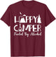 Happy Camper Fueled By Alcohol Camping Drinking Party T-Shirt - T-Shirt | Maroon