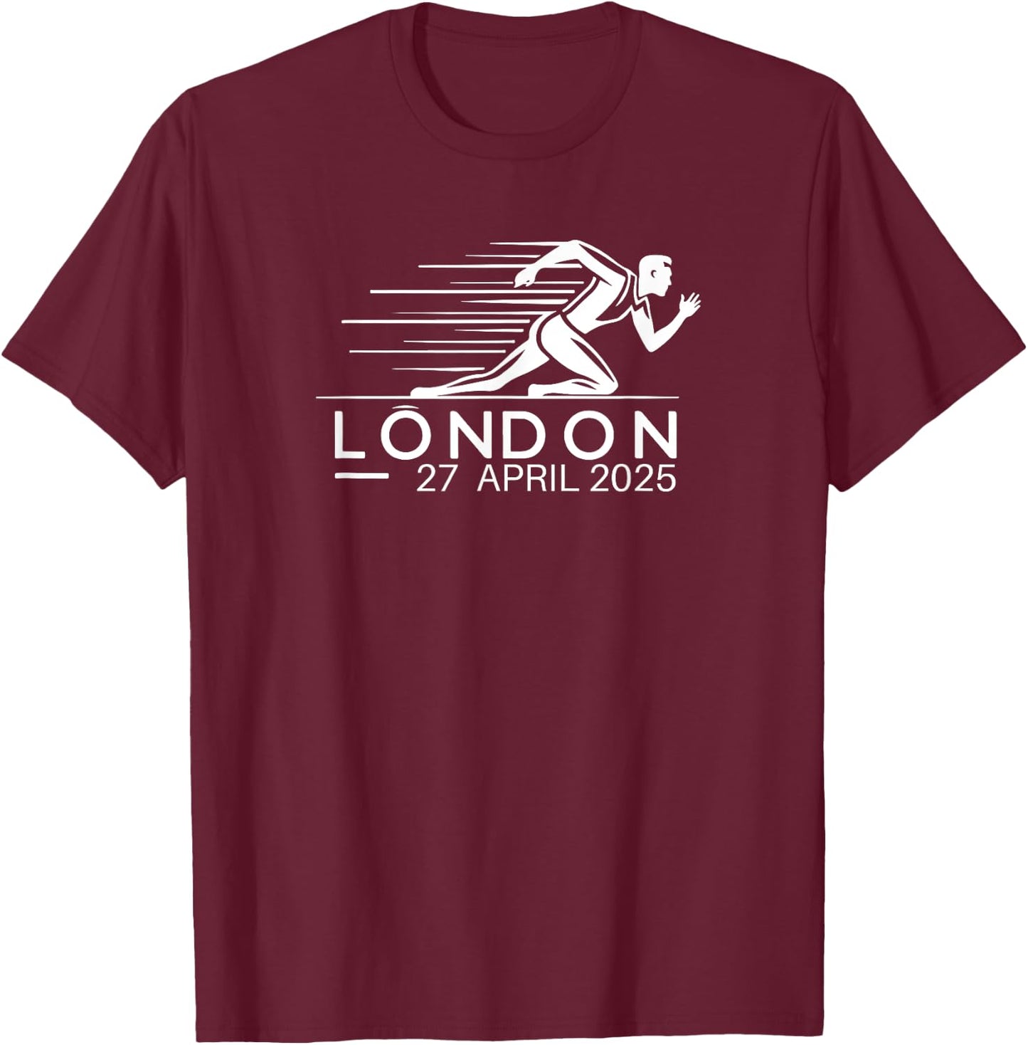 Marathon LONDON 2025 For Marathon Lovers T-Shirt - T-Shirt | Maroon