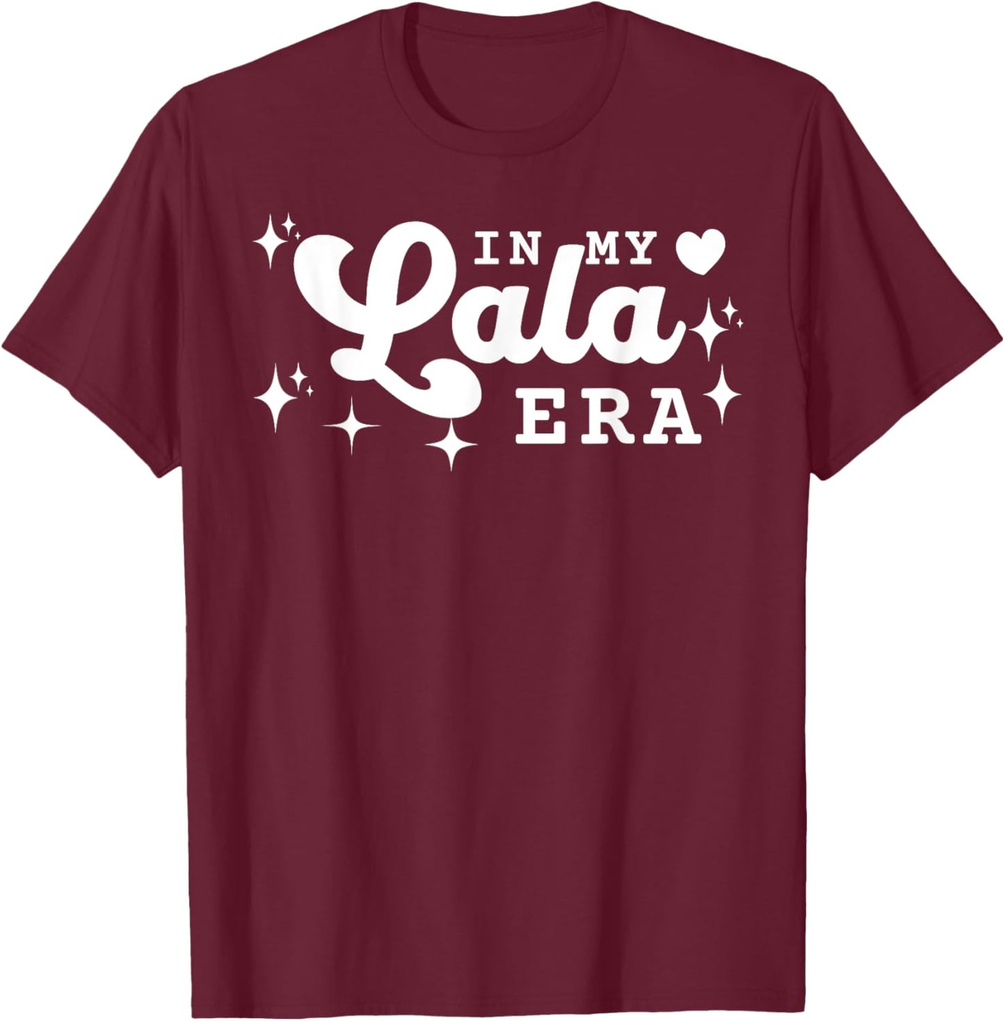 Funny In My Lala Era Lover Groovy Retro Mother's Day T-Shirt - T-Shirt | Maroon