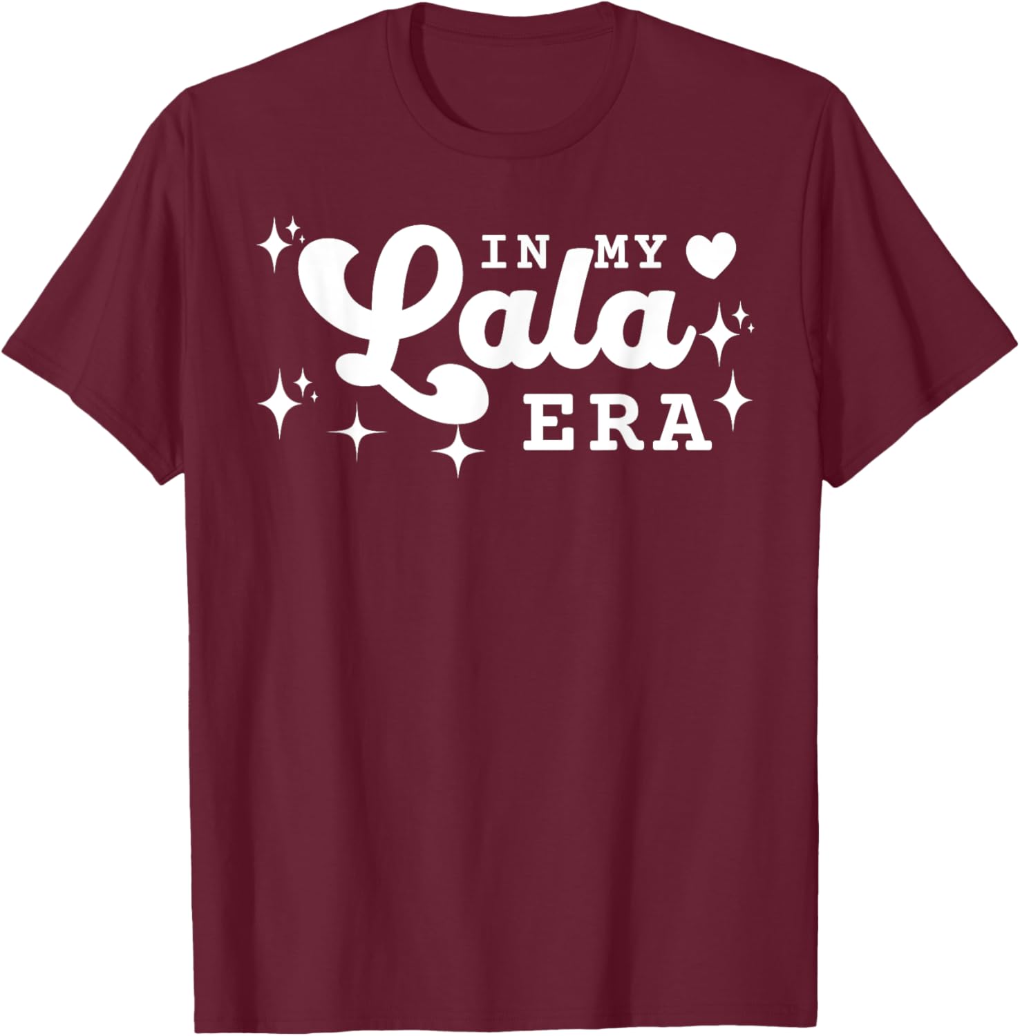 Funny In My Lala Era Lover Groovy Retro Mother's Day T-Shirt - T-Shirt | Maroon