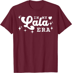 Funny In My Lala Era Lover Groovy Retro Mother's Day T-Shirt - T-Shirt | Maroon