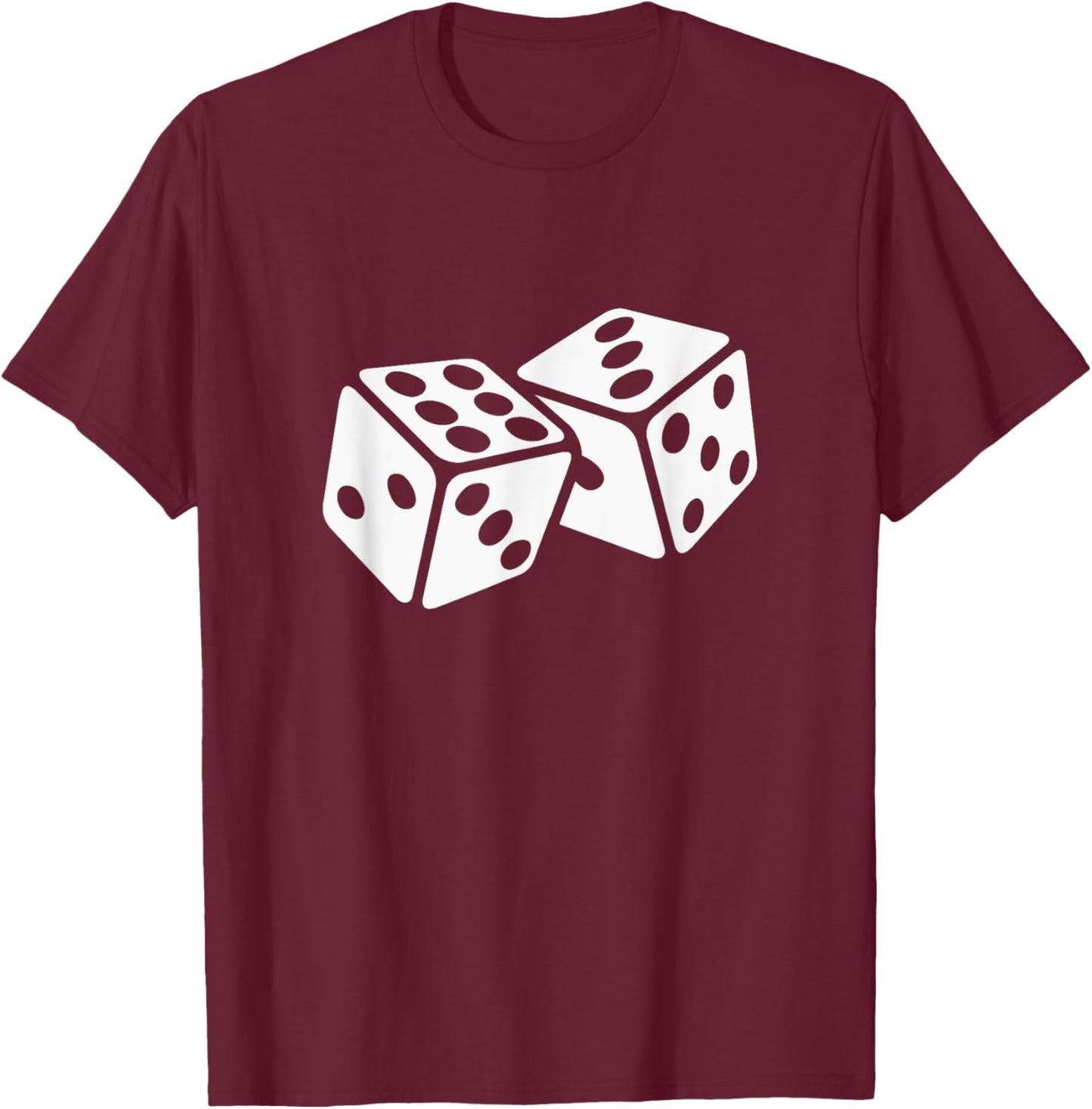 Board Game Dice T-Shirt - T-Shirt | Maroon