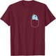 Funny Narwhal Chest Bag Gift Unicorn Whale Pocket T-Shirt - T-Shirt | Maroon