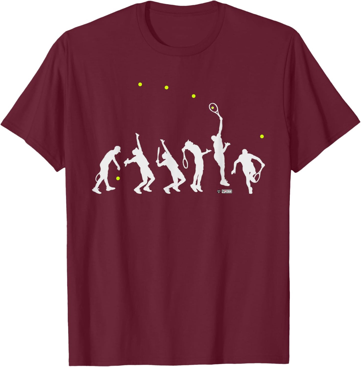 Big Tennis Serve, Tennis Silhouette Big Serve T-Shirt - T-Shirt | Maroon