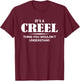 It's A CREEL Thing You Wouldn't Understand CREEL Name T-Shirt - T-Shirt | Maroon