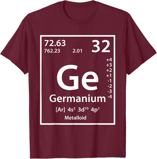 Germanium Element (white) T-Shirt - T-Shirt | Maroon
