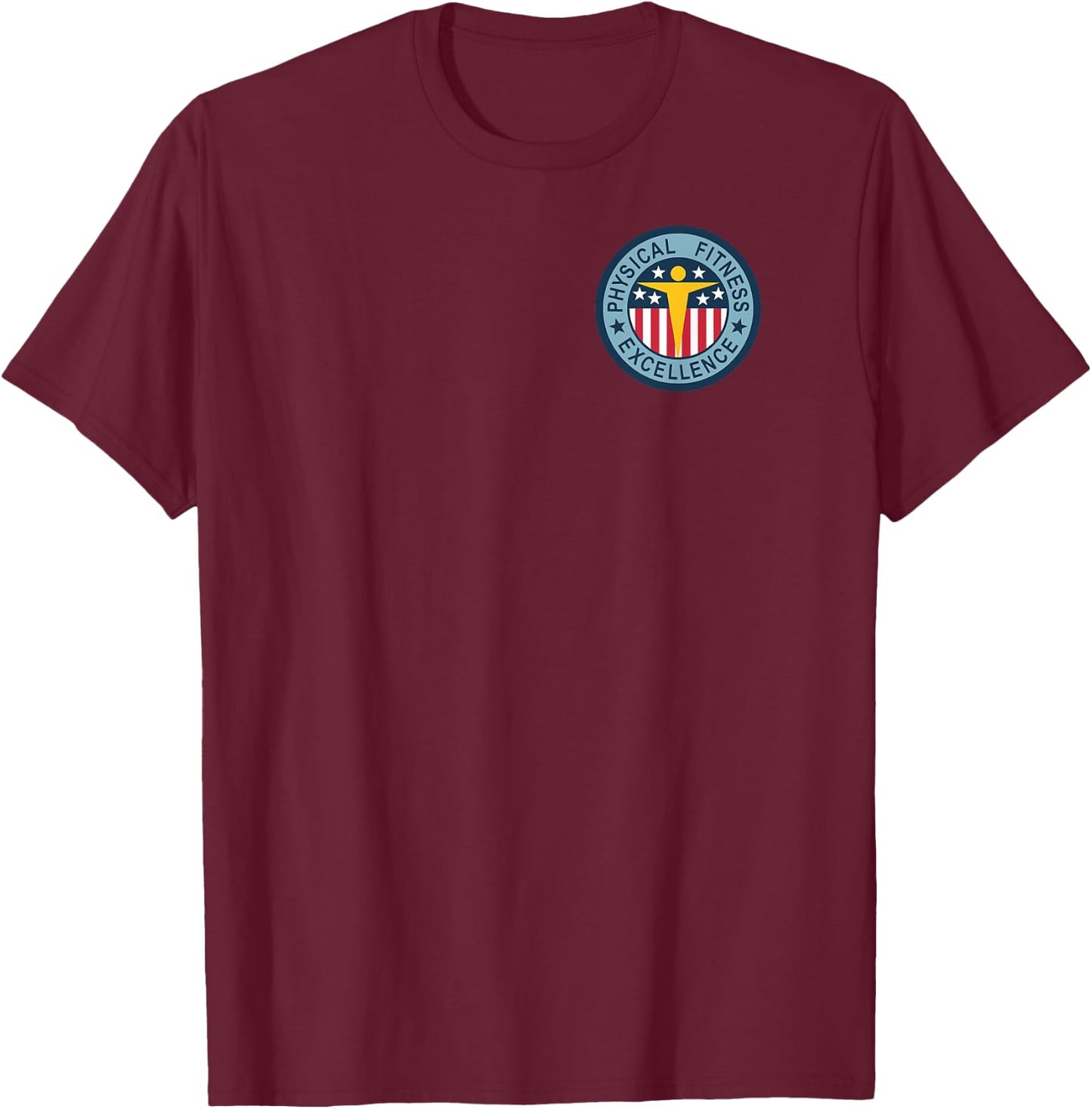 Physical Fitness Badge - US Army T-Shirt - T-Shirt | Maroon