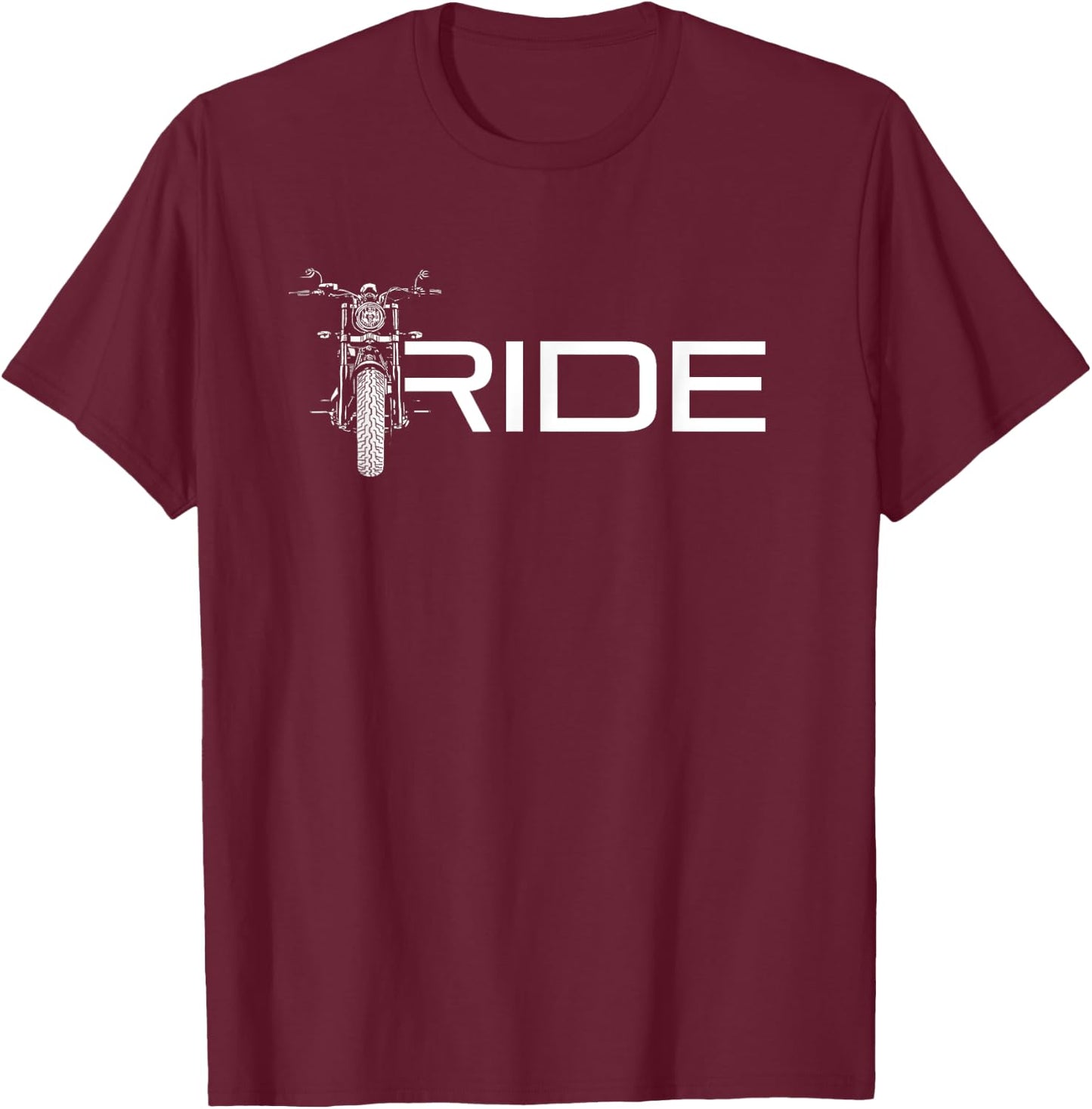 Motorcycle Apparel - RIDE Motorcycle T-Shirt - T-Shirt | Maroon