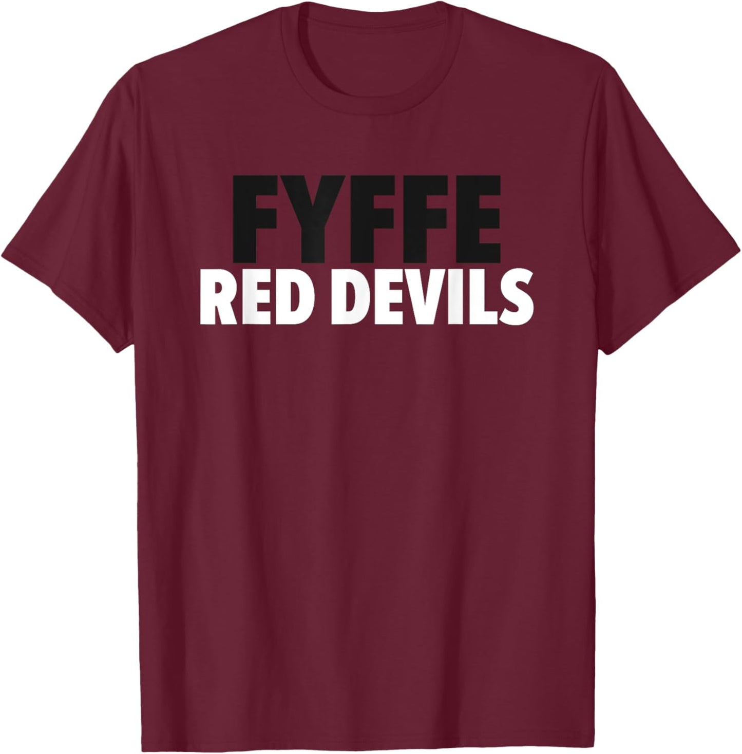 Fyffe Red Devils Bold T-Shirt - T-Shirt | Maroon