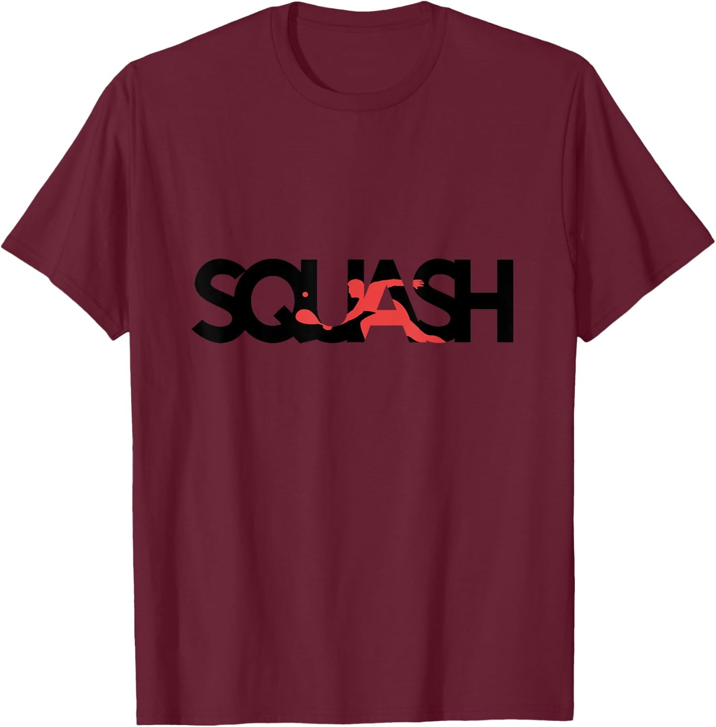 Squash Gift Ball Court Shoes Racket T-Shirt - T-Shirt | Maroon