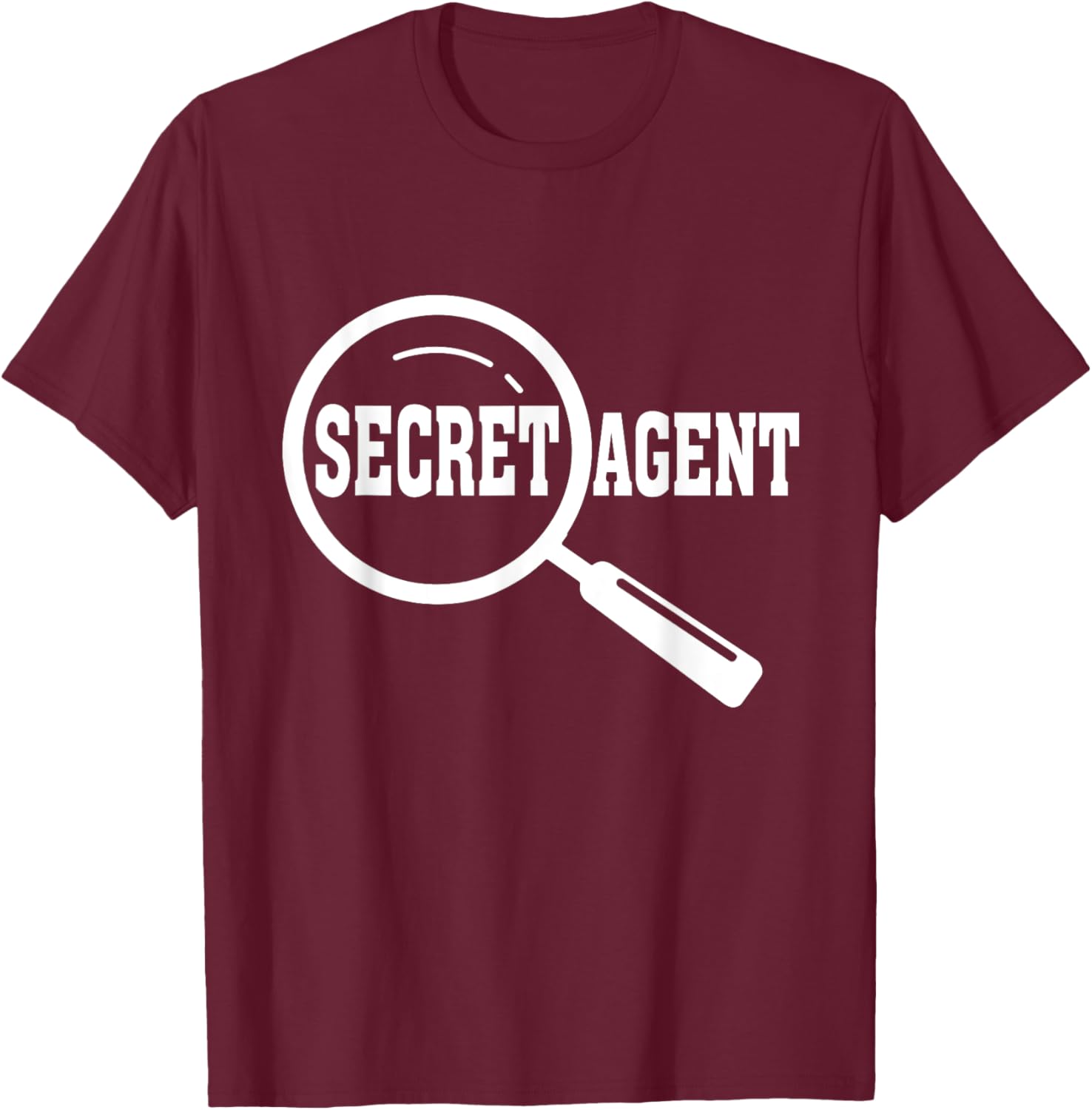 Secret Agent Inspector Spy Police Detective Investigator T-Shirt - T-Shirt | Maroon