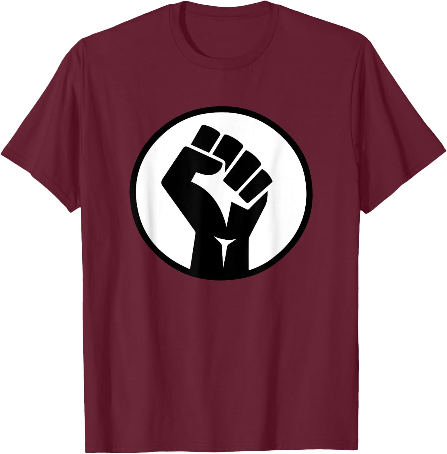 Black Power Fist T-Shirt - T-Shirt | Maroon