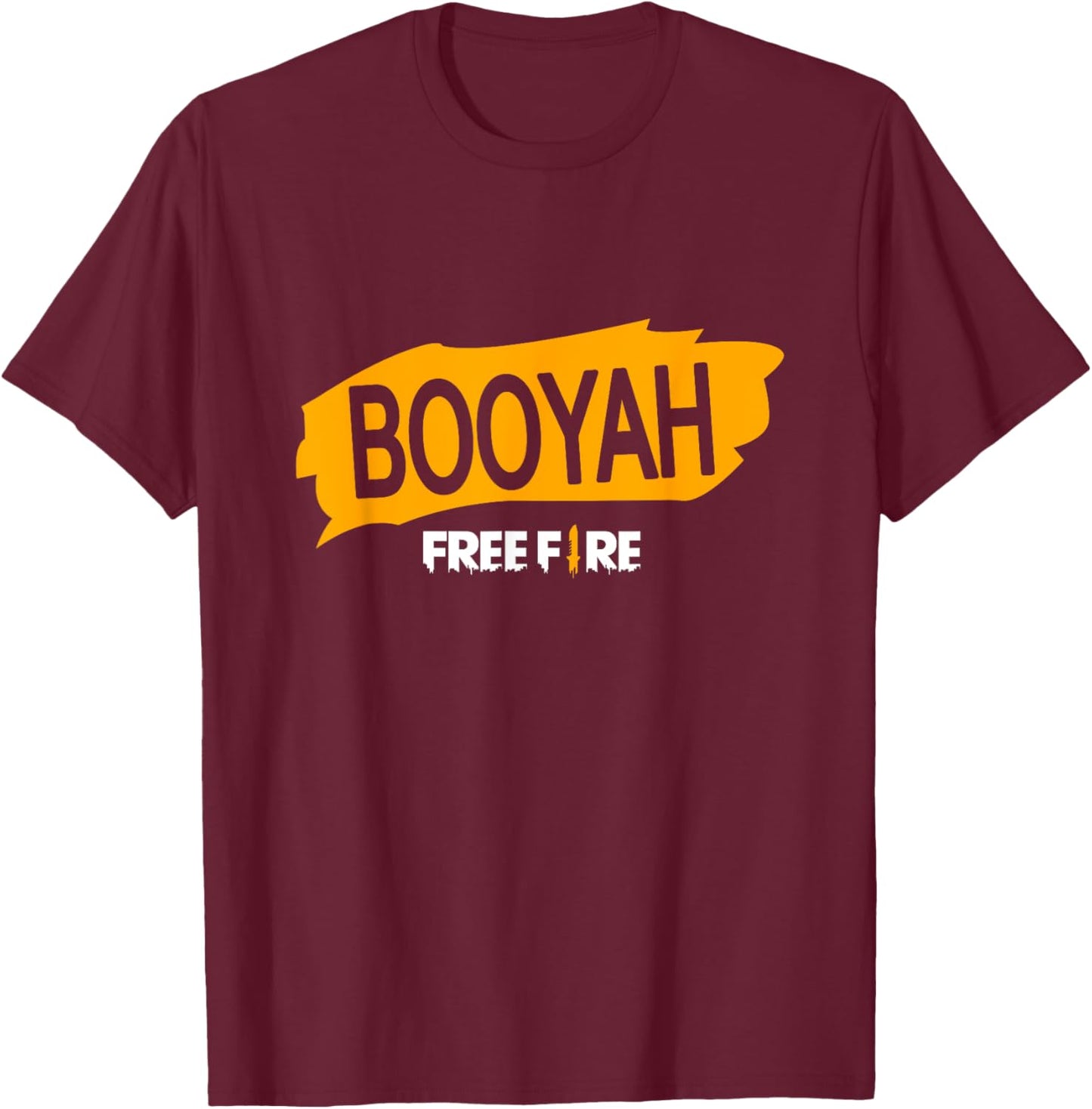Booyah Free Fire T-Shirt - T-Shirt | Maroon