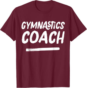 Gymnastics Coach Retro Distressed Coaches Appreciation T-Shirt - T-Shirt | Maroon