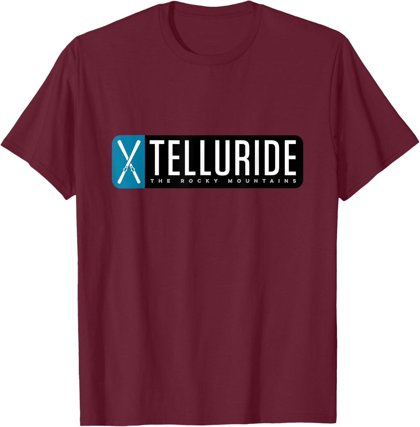 Telluride Colorado Mountain Ski T-Shirt - T-Shirt | Maroon