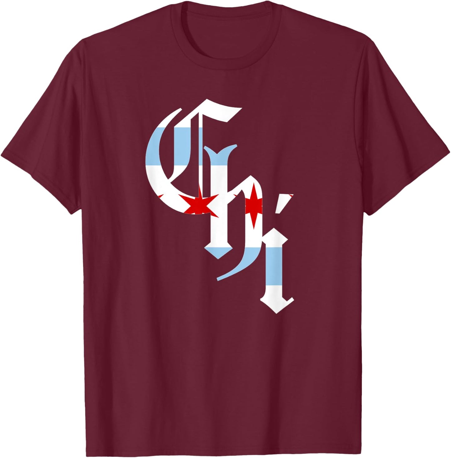 CHI Chicago Flag City T-Shirt - T-Shirt | Maroon