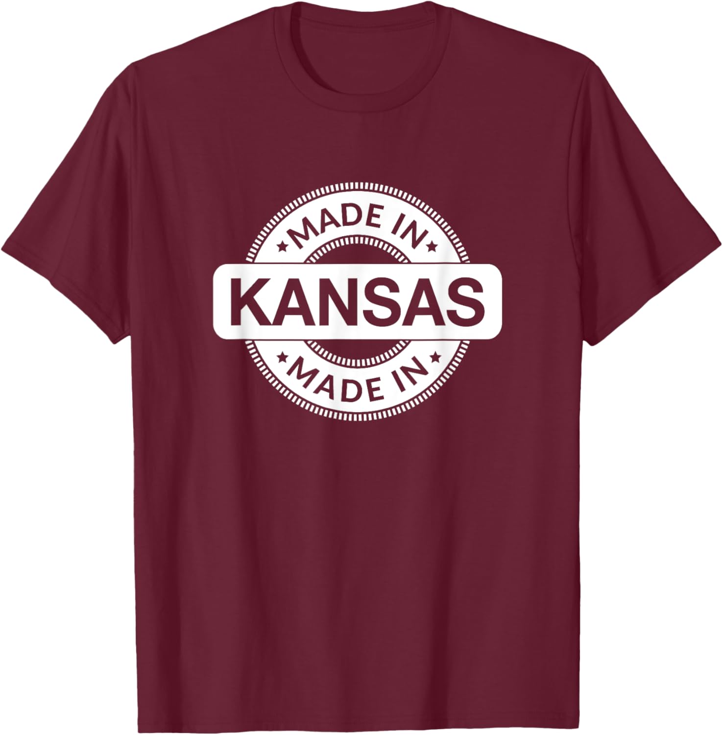KANSAS Home - Made in Kansas - Classic T-Shirt - T-Shirt | Maroon