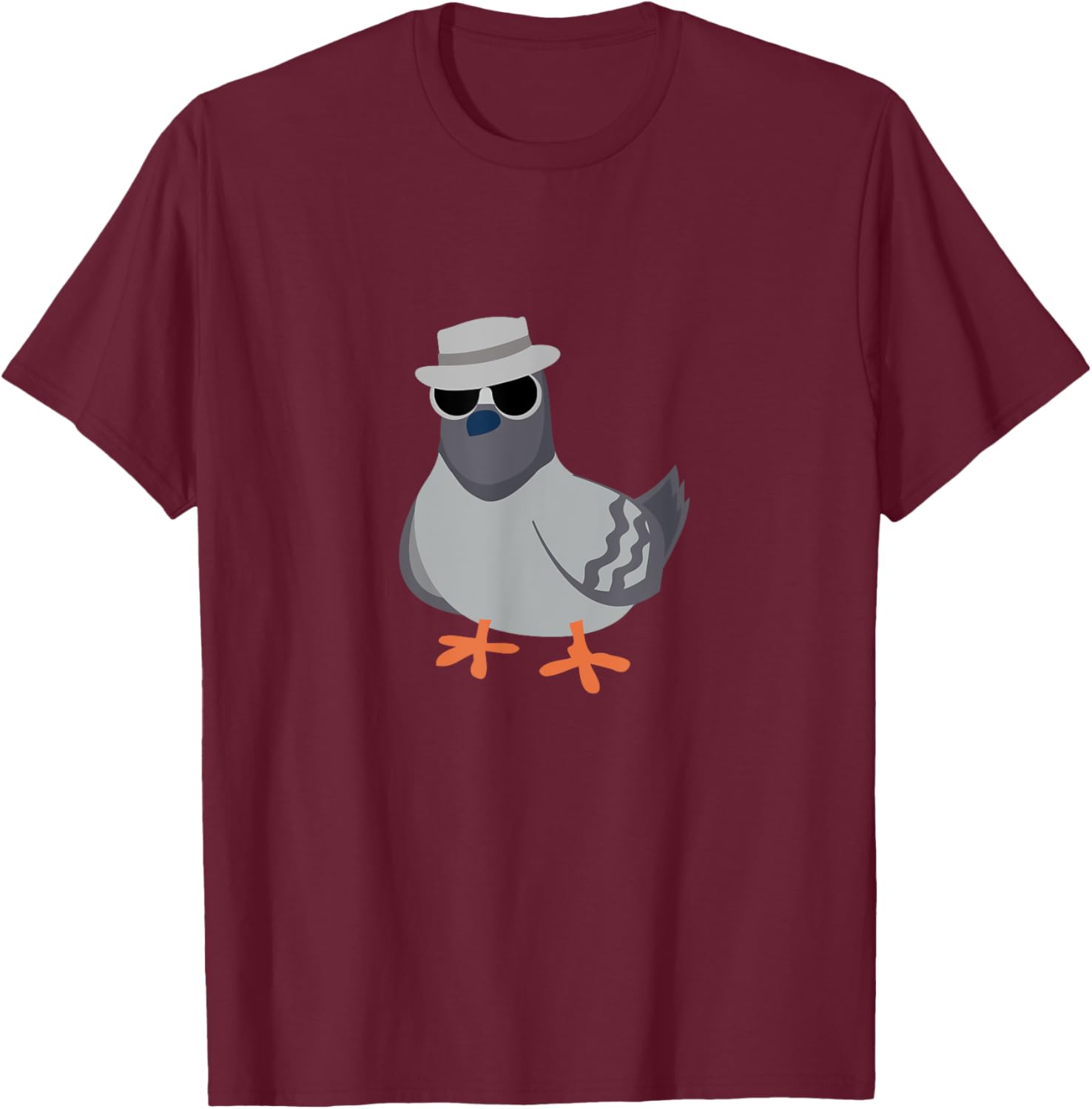 Cool Pigeon Design for Pigeon Lovers T-Shirt - T-Shirt | Maroon